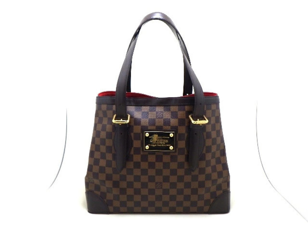 LOUIS VUITTON Hampstead Tote Bag Damier Ebene Brown